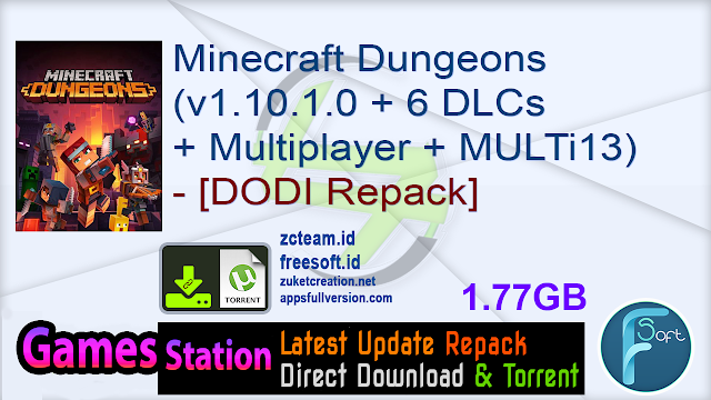 Minecraft Dungeons (v1.10.1.0 + 6 DLCs + Multiplayer + MULTi13) – [DODI Repack]