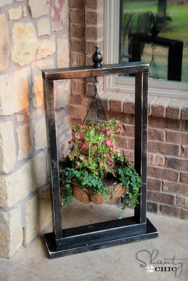 DIY Home Sweet Home Hanging Basket Wood Stand