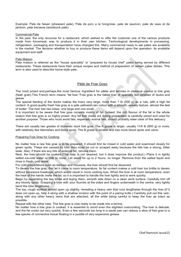 5th sem notes food production PATE TERRINE GALANTINE