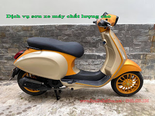 Mẫu sơn xe Vespa Sprint phối màu cực đẹp