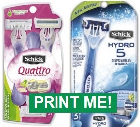 Schick Disposable Razor Coupons | Save $4.00 off One