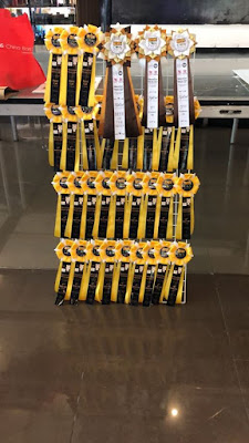 Yellow cat show award ribbons during Meowcon Manila 2019 Yellow cat show award ribbons during Meowcon Manila 2019