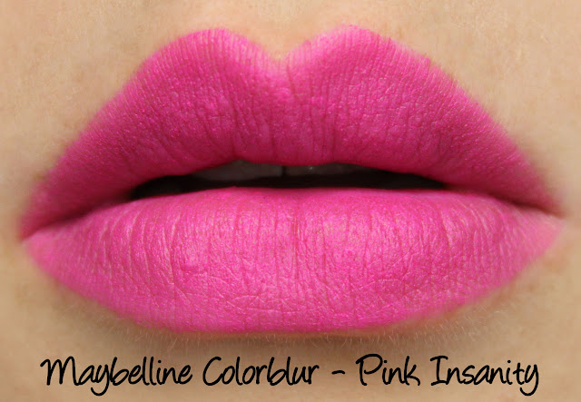 Maybelline Colorblur - Pink Insanity Swatches & Review