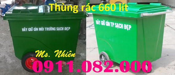 Thung dung rac 120L 240L gia re tai tra vinh thung rac cong nghiep lh 0911082000