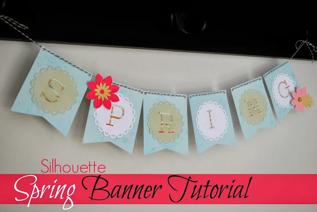 paper banner bunting, cutting paper with silhouette cameo