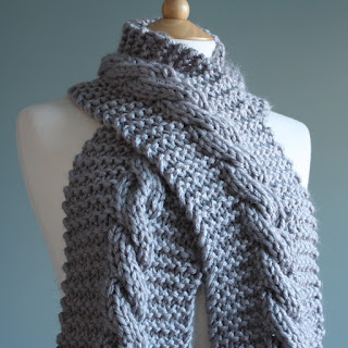 Mrs Flowerpot: Super Chunky Cable Scarf