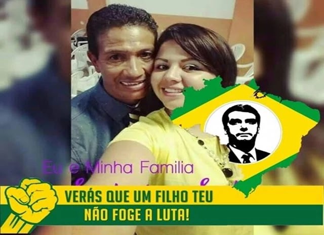 O pastor bolsonarista responsável pela igreja, Albertino Alves de Sá, também convidou a todos os fiéis a orarem pelas "autoridades que governam o país" Foto do pastor exaltando o presidente Jair Bolsonaro
