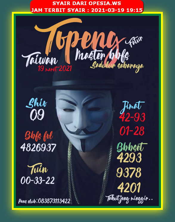Syair Hk Hari Ini Jumat 19 Maret 2021 Opesia Official