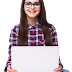 Girl with Laptop Transparent Image