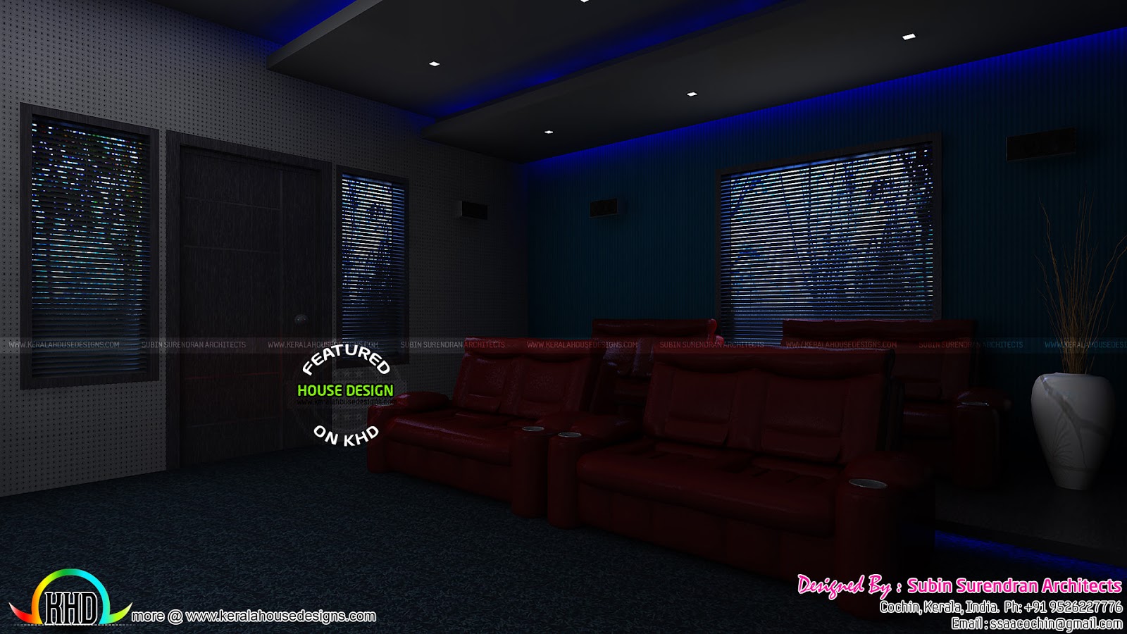 Master bedrooms, dining, home theater interiors Kerala Home Design