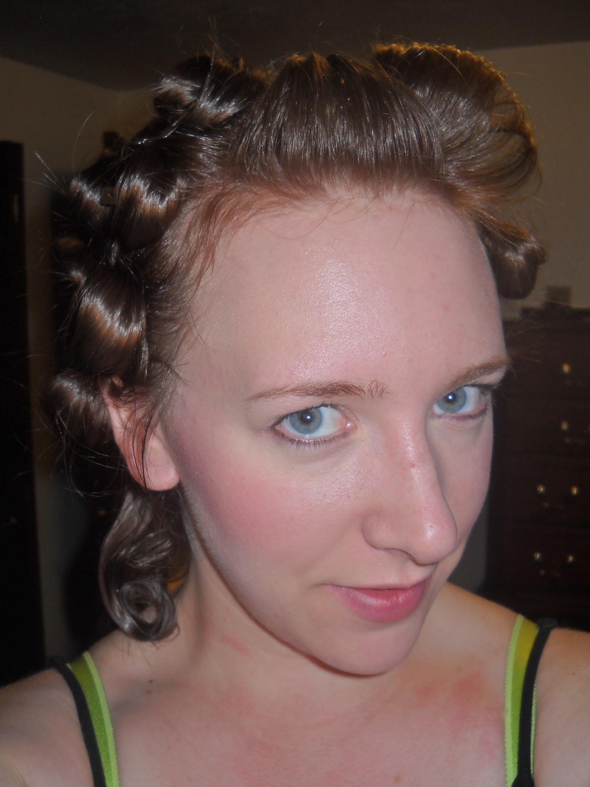 Reviving Vintage Pin curls Attempt 1