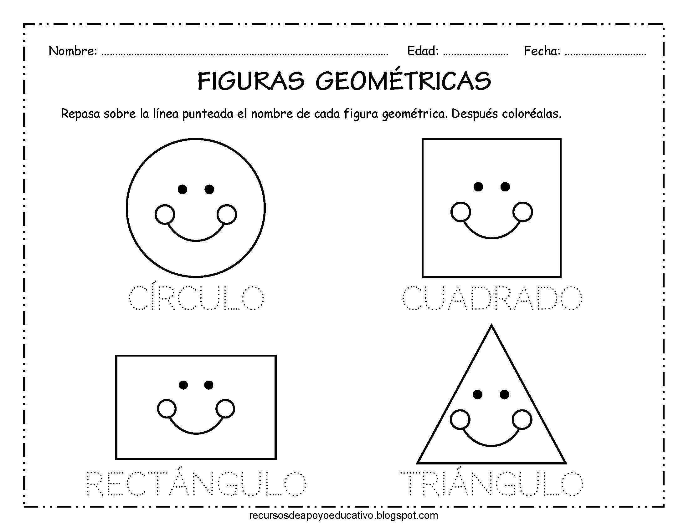 Fichas Infantiles Para Aprender Las Figuras Geometricas A Figuras Images