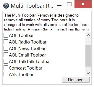 removedor de barras de herramientas múltiples
