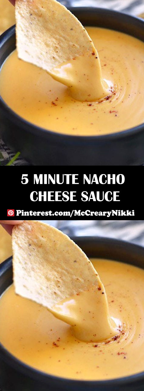 5 MINUTE NACHO CHEESE SAUCE - #recipes