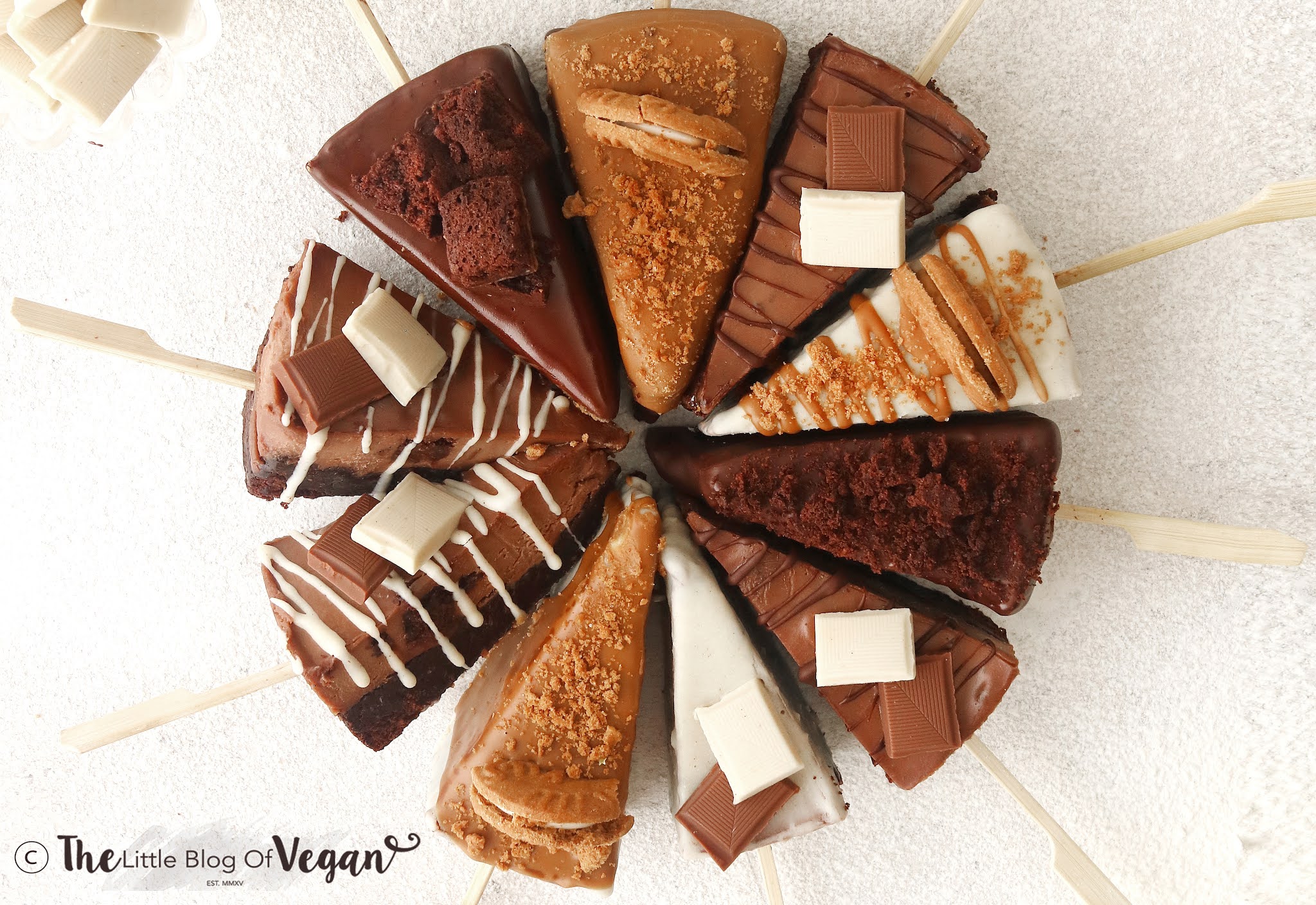 Vegan Brownie Cheesecake (on sticks)