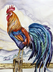 rooster watercolor paintings current painting chickens roosters drawings pencil canvas painted paper annie february rogue gallo