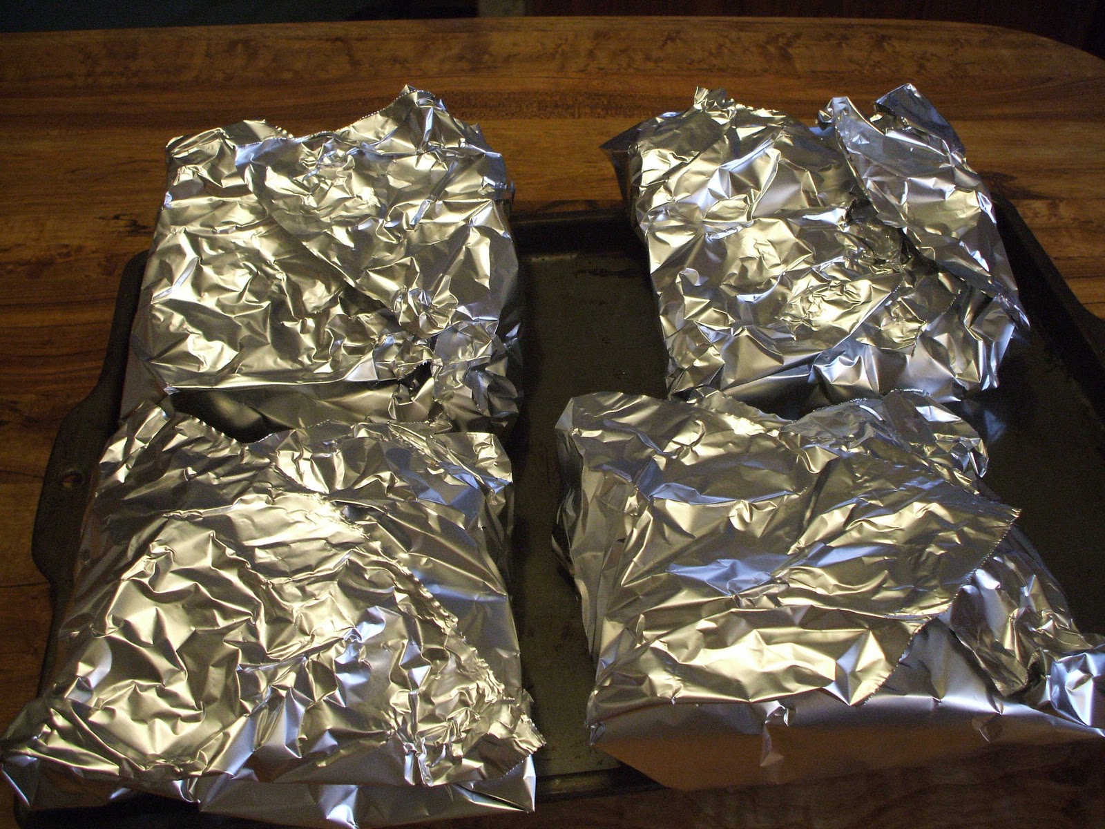 Gray Cardigan Hot Dogs a la Foil