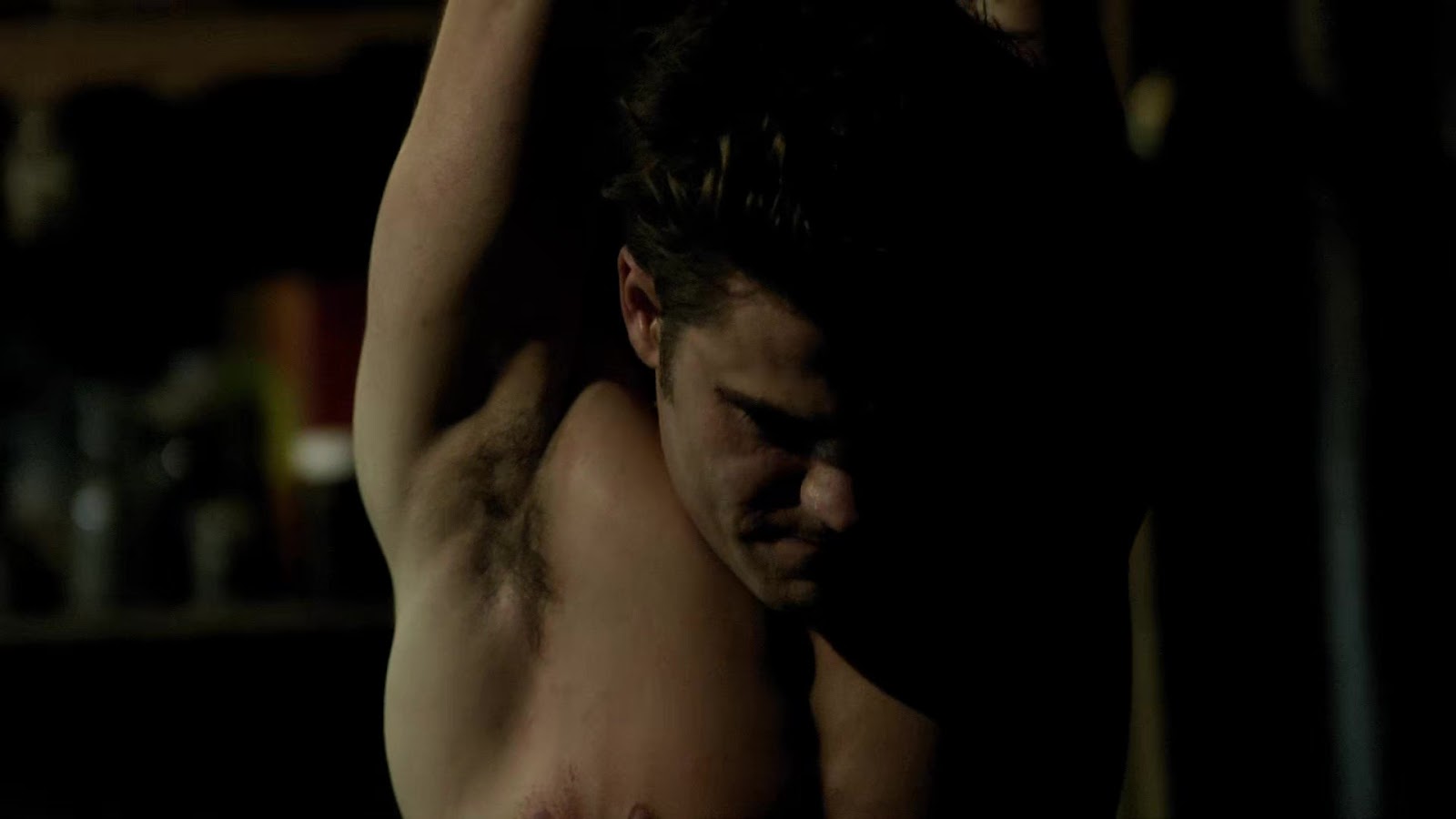 Paul Wesley shirtless in The Vampire Diaries 1-17 "Let The Right One I...