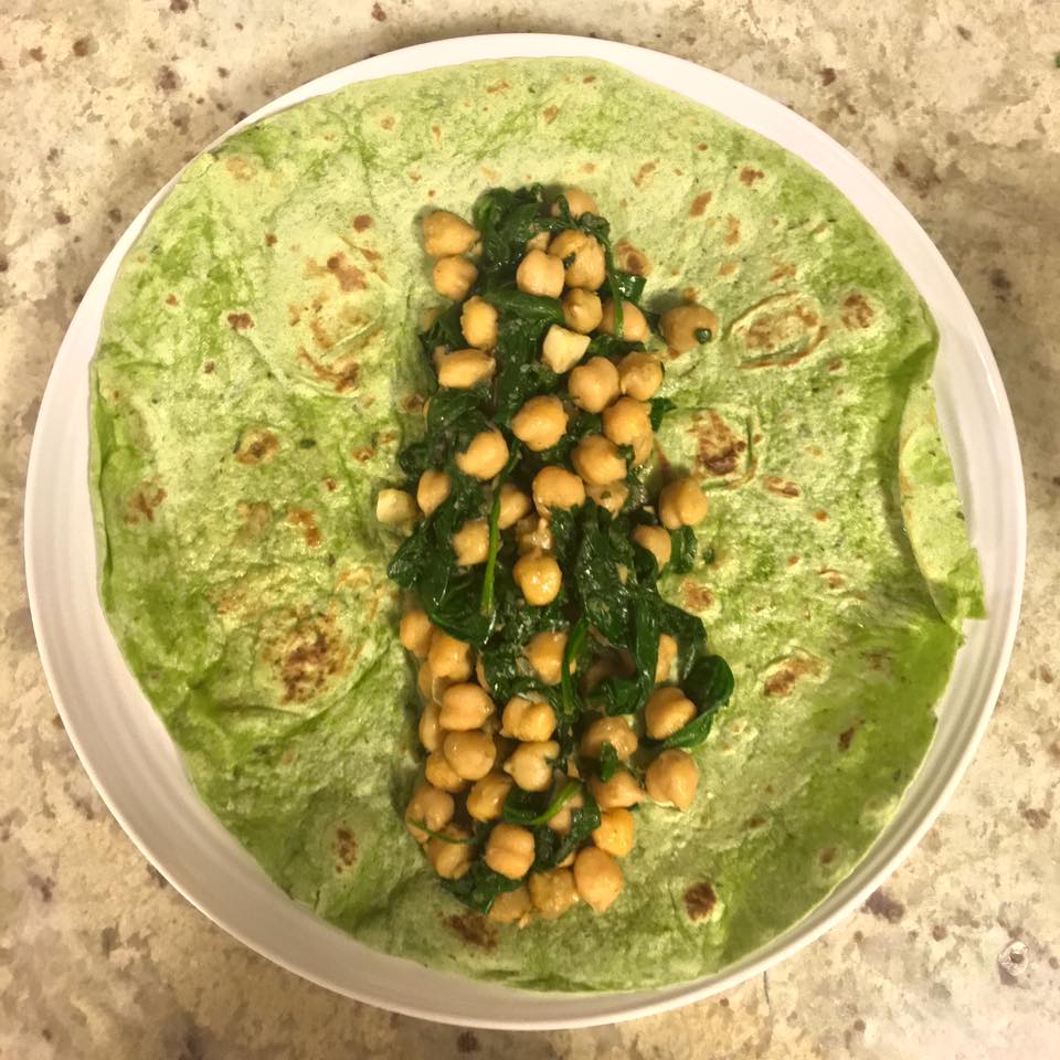 Welcome to Sam's Kitchen: Chickpea-Spinach Wrap
