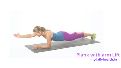 plank with arm lift
