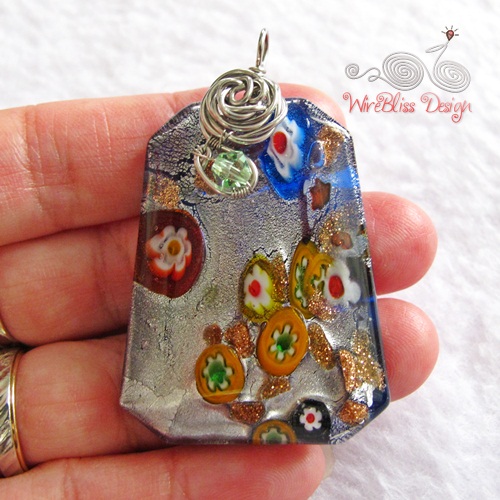 WireBliss's Wire Jewelry: Wire Wrap Bail - Wired Rose Motif