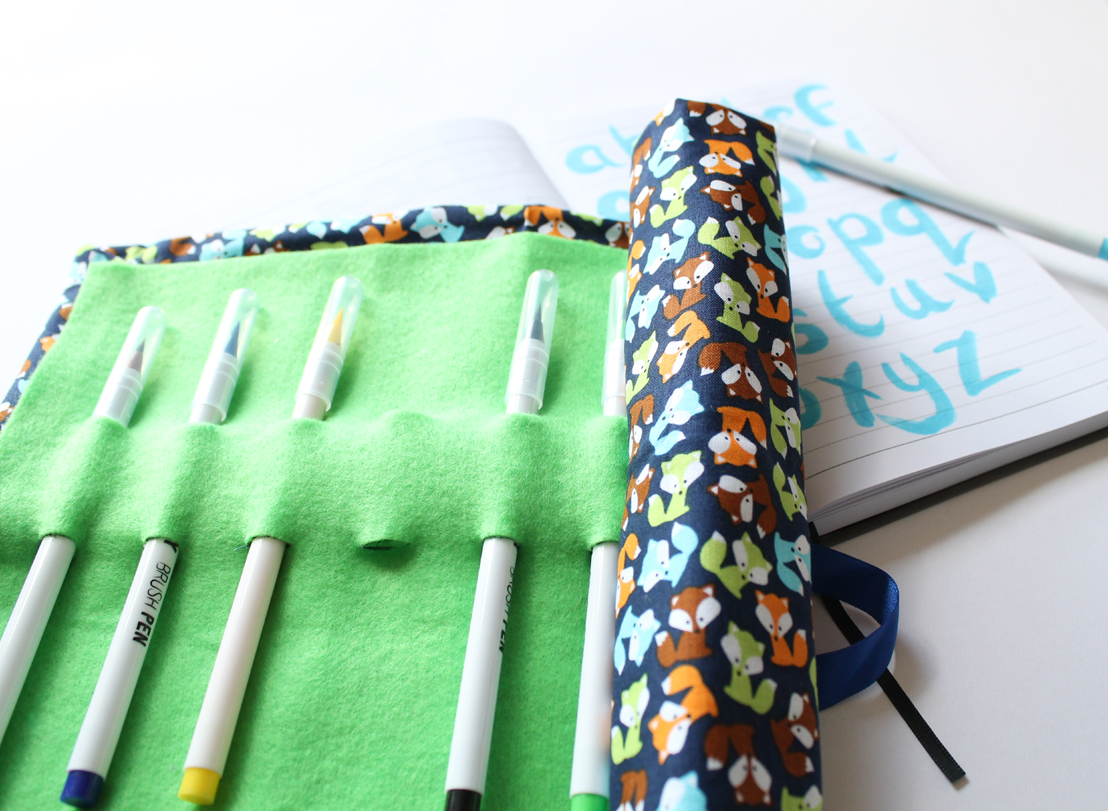 No Sew Pencil Roll Up Tutorial Easy Step to Step DIY!