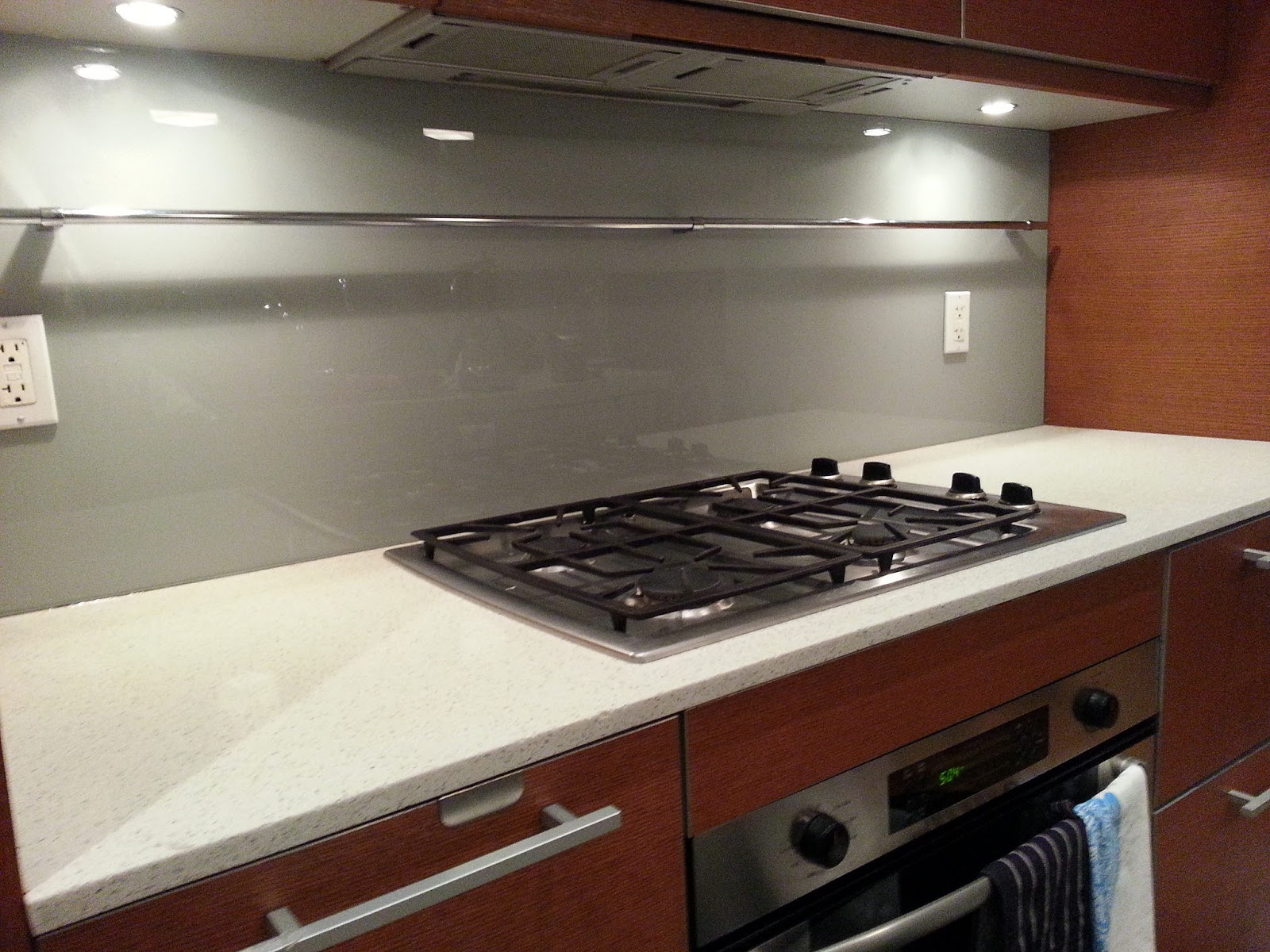 Kitchen Glass Backsplash Oklahoma Back painted glass okc color