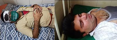 हिंगोलीत संचारबंदी दरम्यान पत्रकार आणि पोलीस निरीक्षकात हाणामारी / Scuffle between police officer and journalist in hingoli
