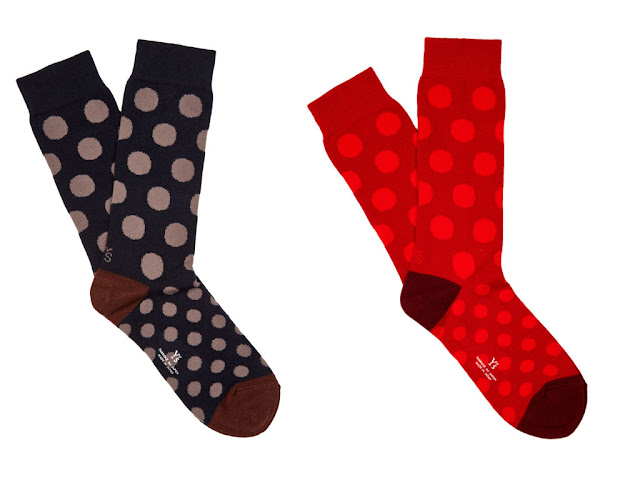 Y'S BY YOHJI YAMAMOTO Polka-dot intarsia socks A/W  2015
