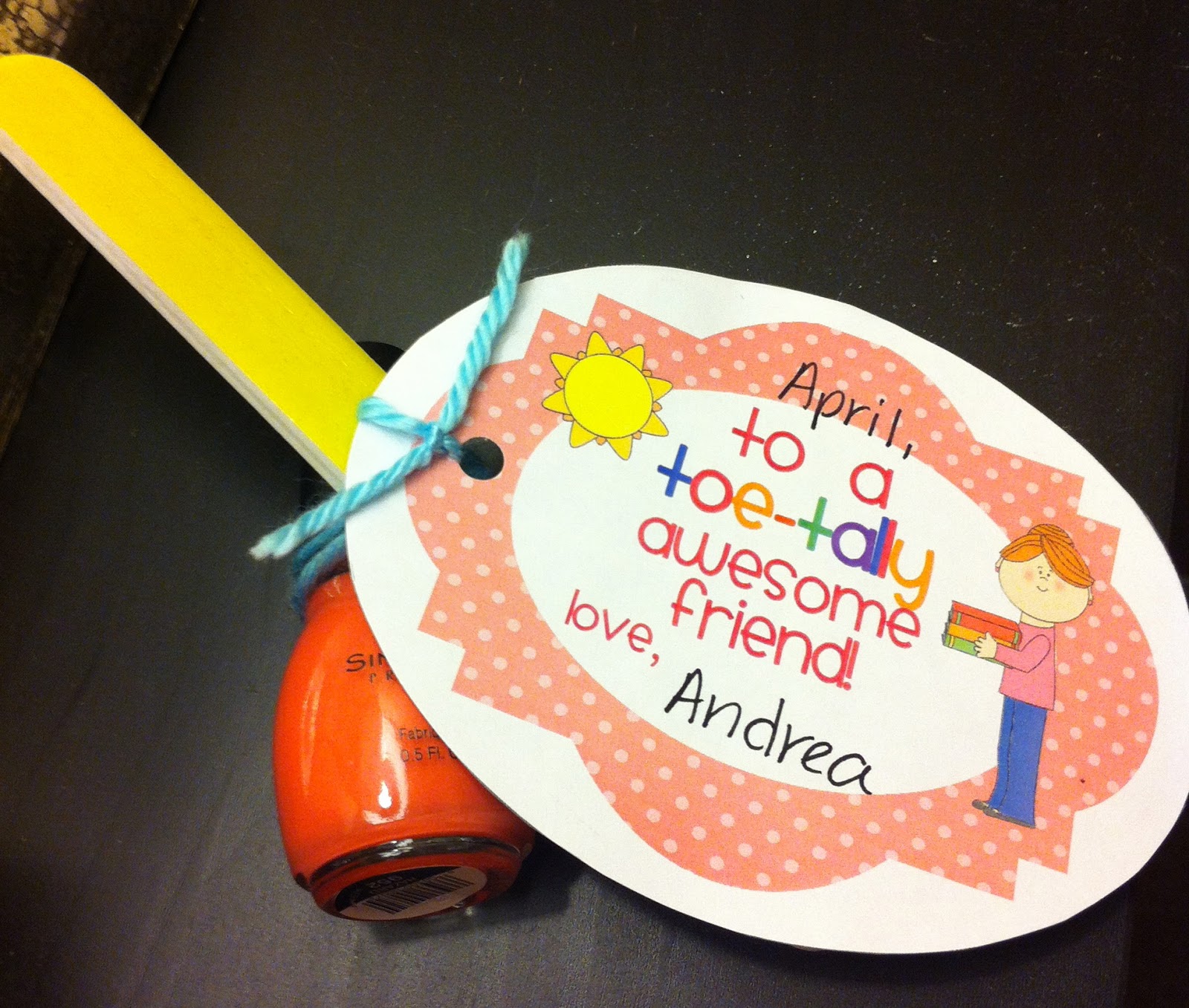 Cheers to School: Nail Polish Gift Tags Freebie and Bloggy News