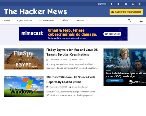 The Hacker News Blogger Template Download