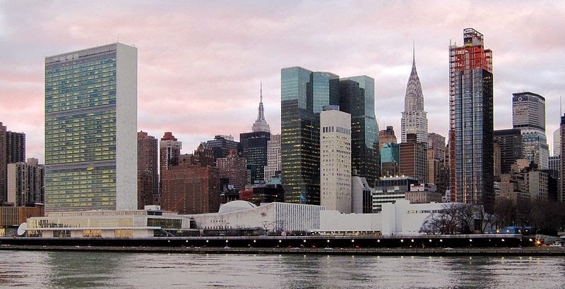 edificio de Las Naciones Unidas (ONU) en Manhattan, New York USa