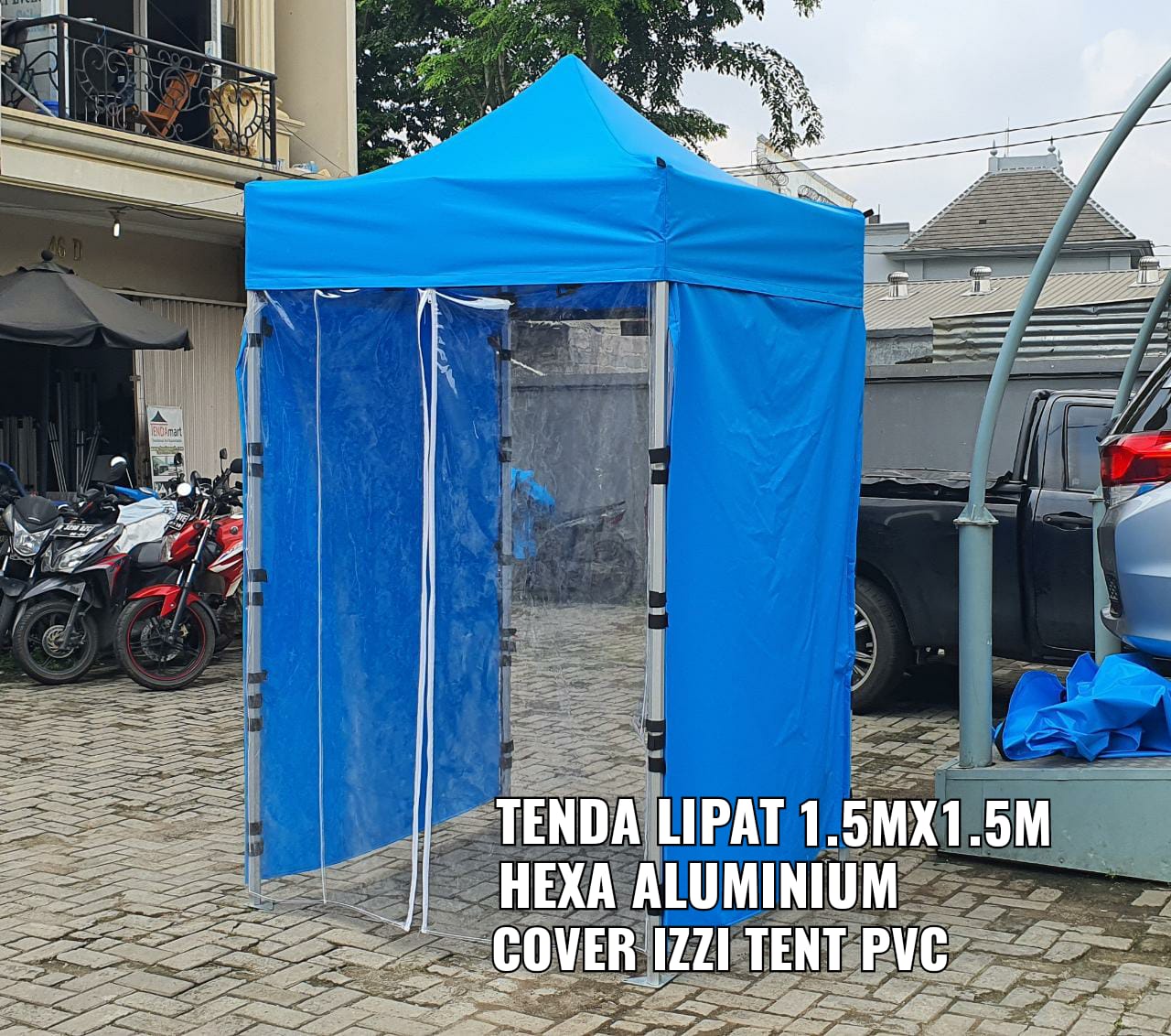 Tenda Lipat Aluminium 1.5mx1.5m Tenda Lipat Aluminium