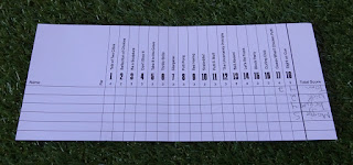 Scorecard from the Walker Art Centre Artist Designed Mini Golf course Scorecard from the Walker Art Centre Artist Designed Mini Golf course