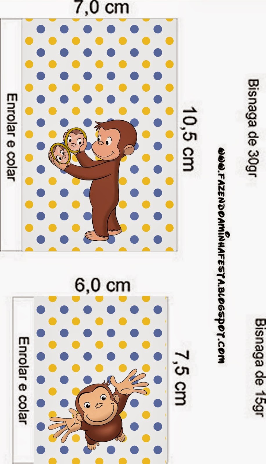 Curious George: No cost Printable Sweet Bar Labels. - Oh My  graphic about Curious George Printable named Curious George: Absolutely free Printable Sweet Bar Labels. - Oh My
