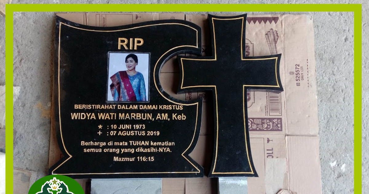 Nisan Katolik Surabaya, Batu Nisan Prasasti, Contoh Batu Nisan Katolik