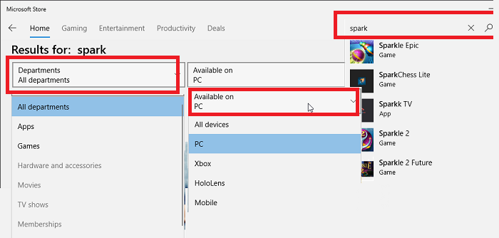 Guida rapida per Windows 10 Microsoft Store