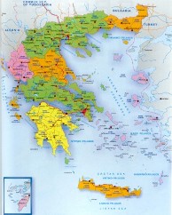 Greece Map Provincial City