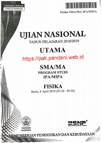 Soal essay usbn fisika sma 2019 04 image