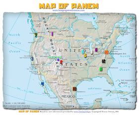 Map of Panem www.hungergameslessons.com