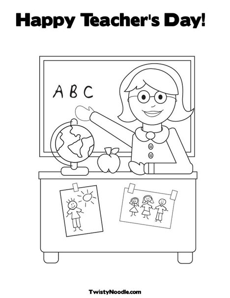 teachers day coloring pages - photo #3