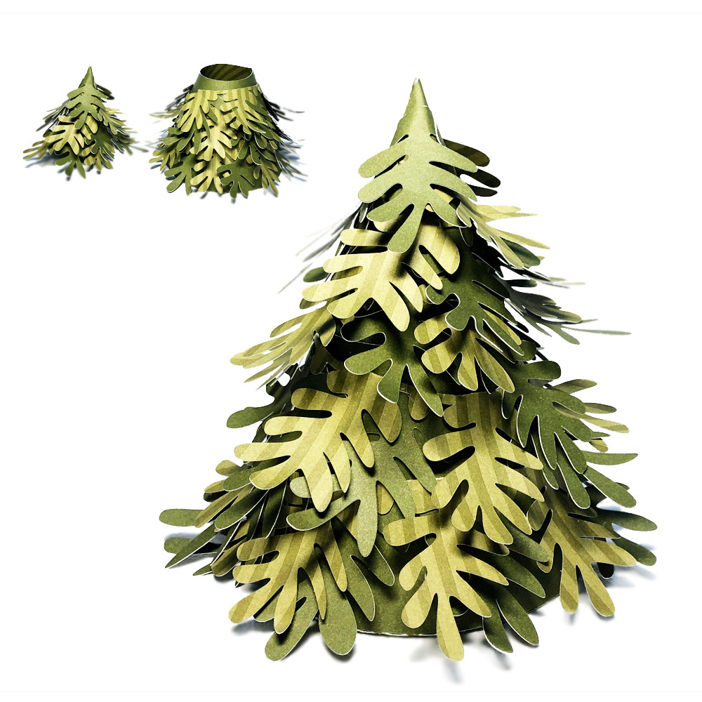 How to make paper pine tree Scrapbooking by Tanya Batrak