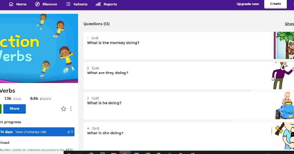 MORE KAHOOT!!! VERB CHALLENGE!!!!!