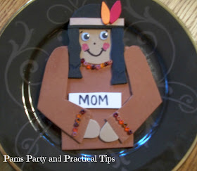 how to make an Indian place card craft