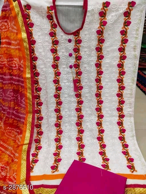 Chanderi Silk dress material: Free COD WhatsApp+919199626046