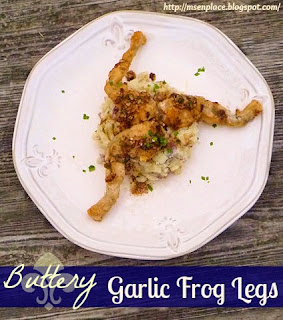 Buttery Garlic Frog Legs over Crawfish Boil Mashed Potatoes | Ms. enPlace