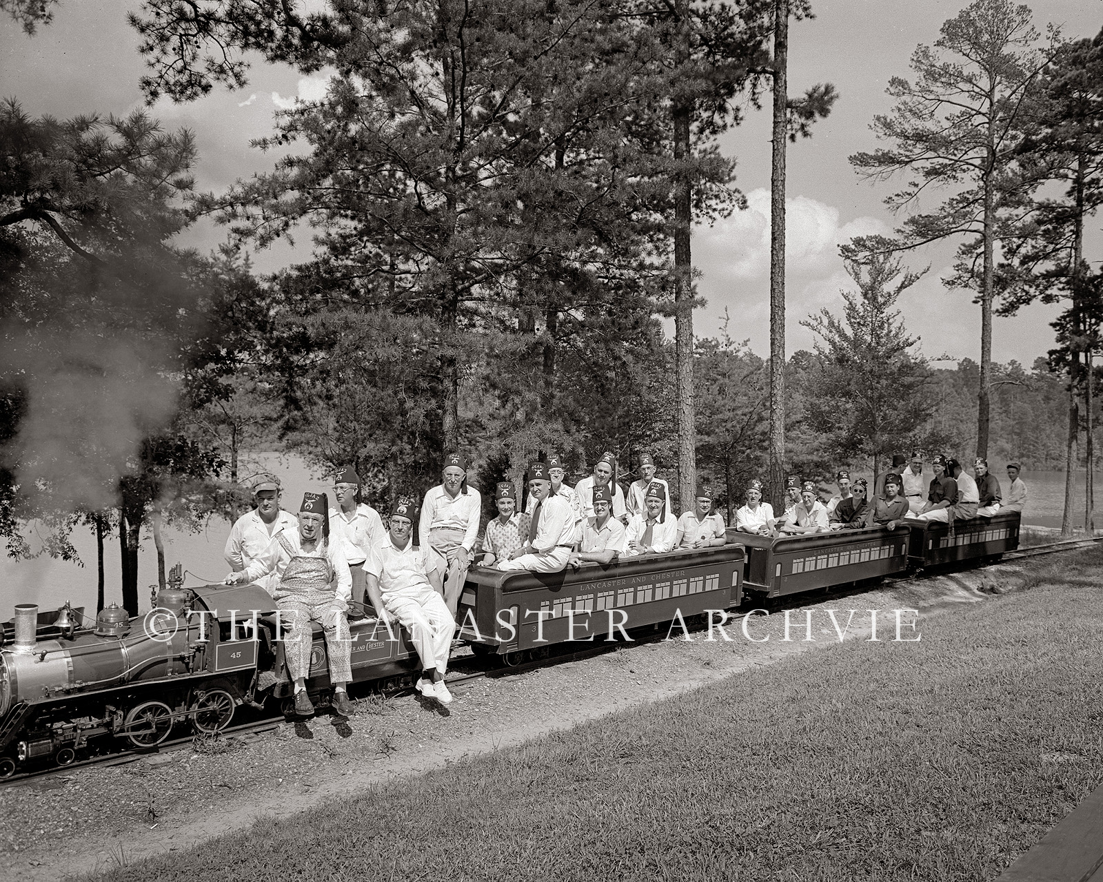 THE LANCASTER ARCHIVE Col. Springs and Shriners at Springs Park 1953