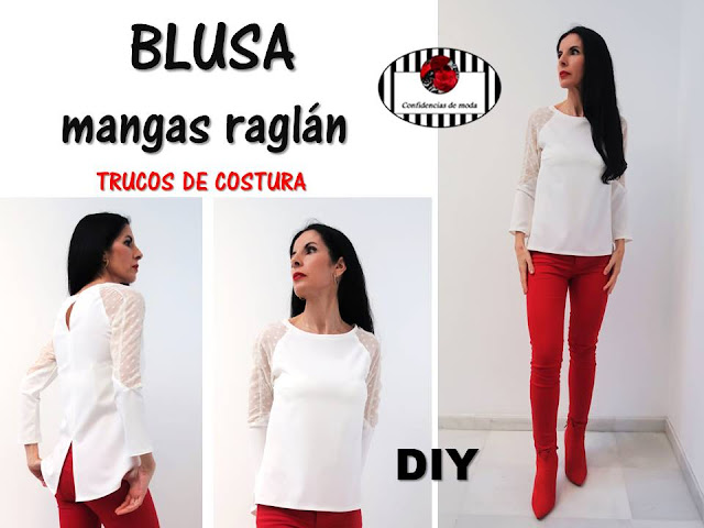 DIY BLUSA. Cómo hacer una blusa con mangas raglán