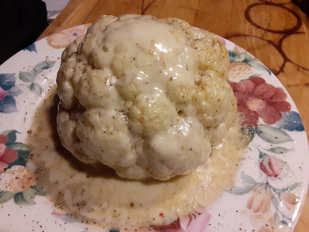 Big Dude's Eclectic Ramblings Cheesy Microwave Cauliflower