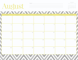 FREEBIES  //  AUGUST CALENDARS, Oh So Lovely Blog